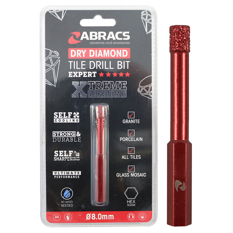 Abracs Dry Diamond Tile Drill Bit 14mm TDB14