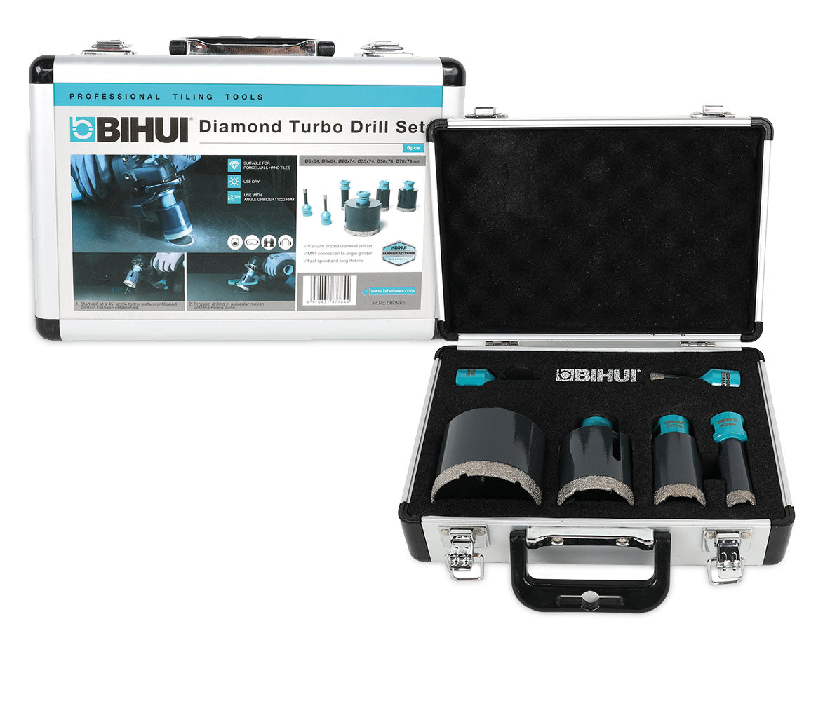 BIHUI 6pcs M14 Diamond Brazed Core Bits. BU-DBDMK6