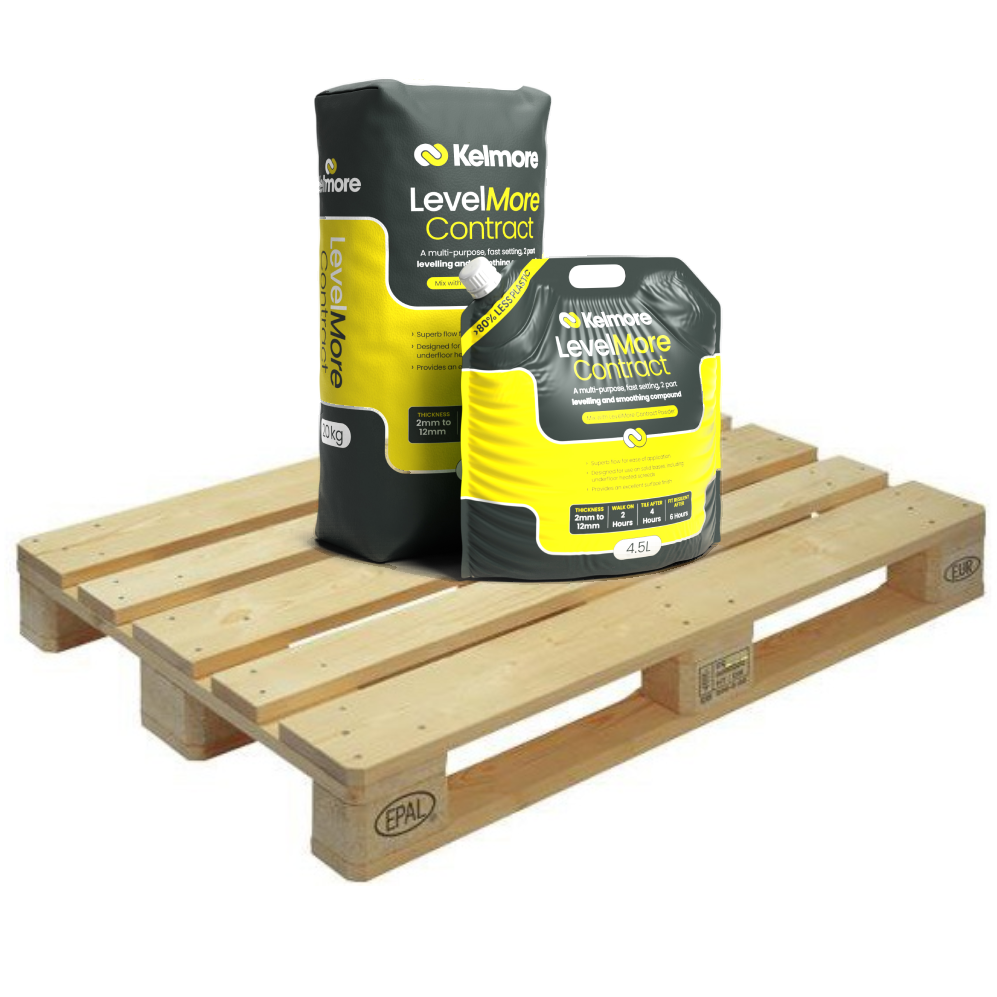 Kelmore LevelMore Contract 2 Part Levelling & Smoothing Compound. (20 Bag Tail Lift)