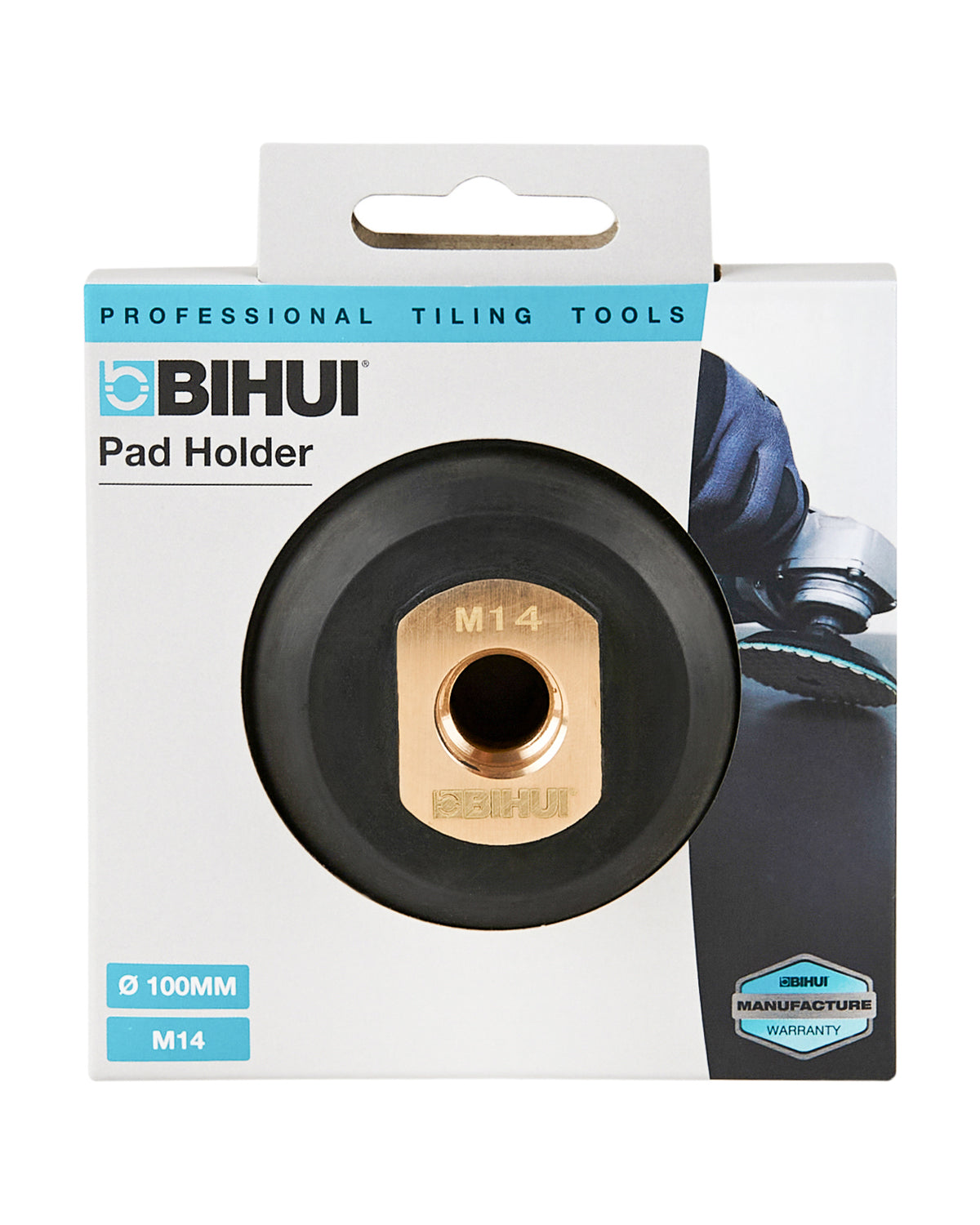 Bihui 4" M14 Velcro Back Rubber Backing Pad.