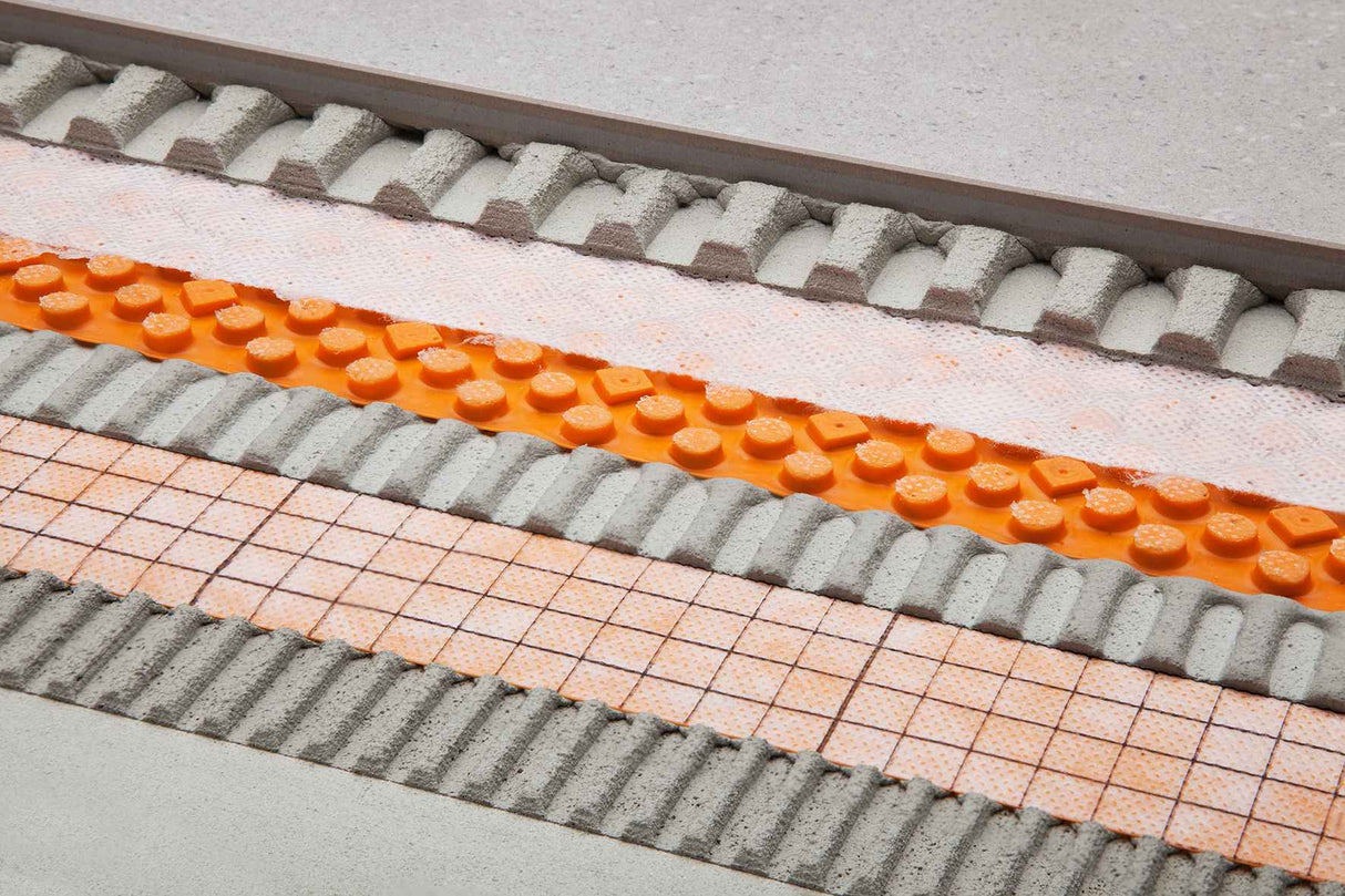 Schluter Ditra-Drain 4 Drainage and Uncoupling Membrane 10m Roll