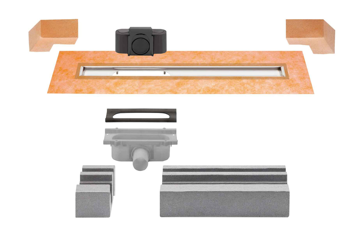 K-Line G3 Horizontal Linear OFFSET Drain 700mm V4A