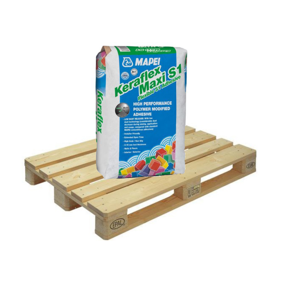 Mapei Keraflex Maxi S1 Flexible Low Dust Tile Adhesive Grey (48 Bag Pallet Tail Lift)
