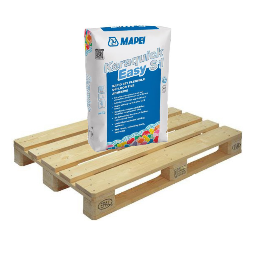 Mapei Keraquick Easy S1 Rapid Set Tile Adhesive GREY (12 Bag Pallet Tail Lift)