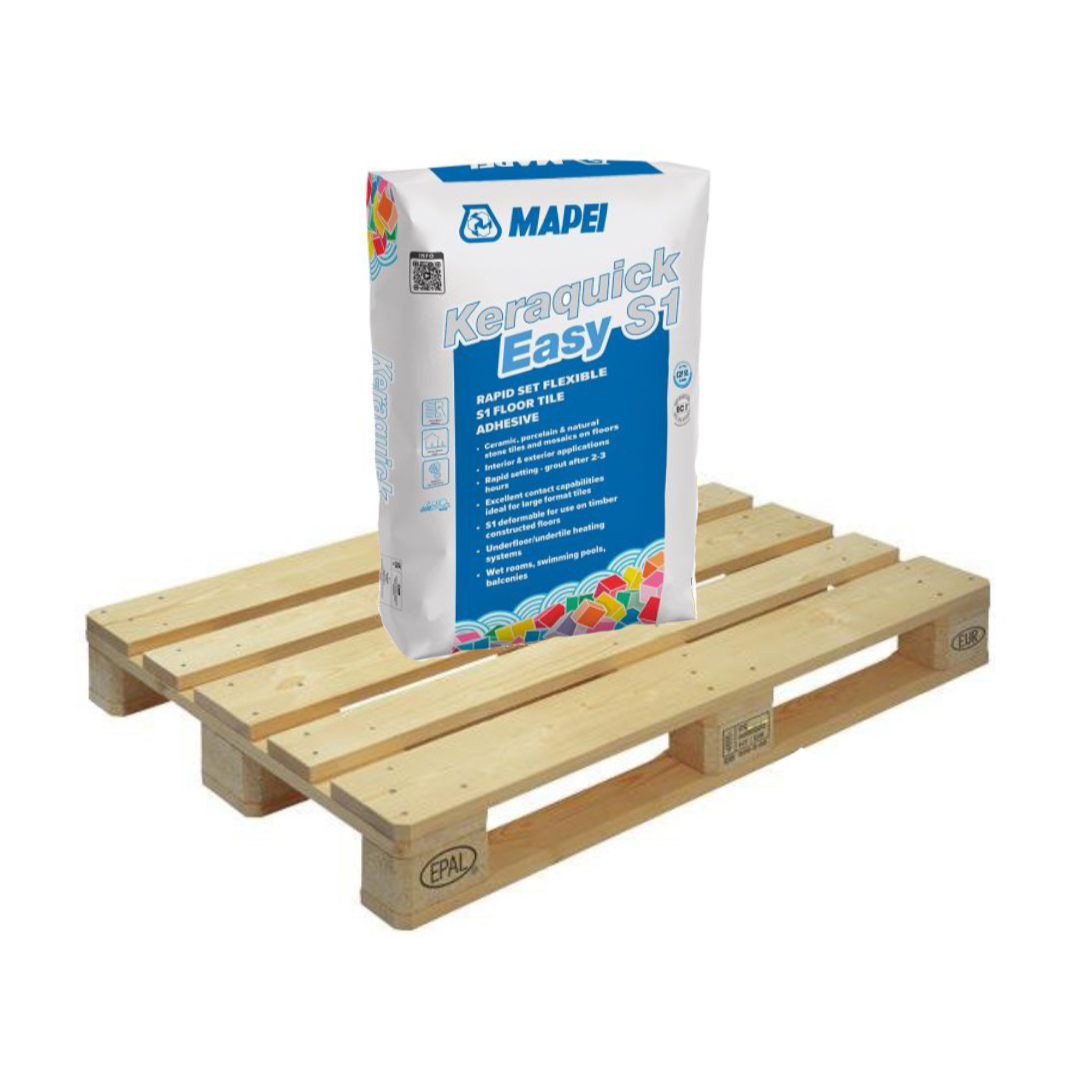 Mapei Keraquick Easy S1 Rapid Set Tile Adhesive WHITE (25 Bag Pallet Tail Lift)