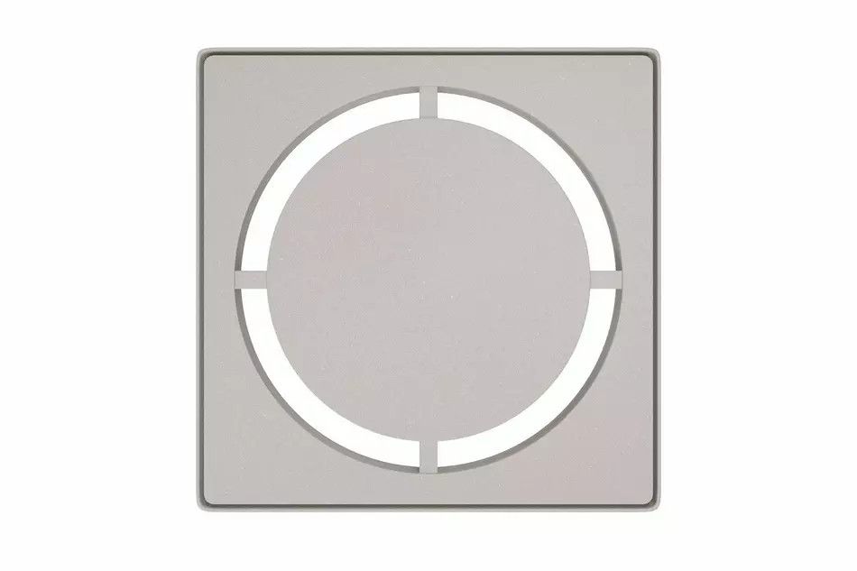 Schluter KERDI Grate and Frame Set 100mm x 100mm PURE DESIGN Textured Natural Beige Grey Stainless Steel (V2A) KD R10 TSBG D7