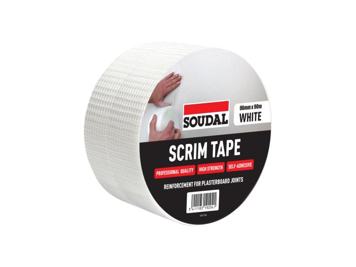 Soudal White Scrim Tape 90m x 75mm (Single Roll) 169522
