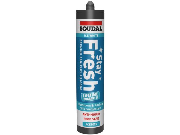 Soudal Stay Fresh Acetic Curing Silicone Sealant 290ml (Choice of Colour)