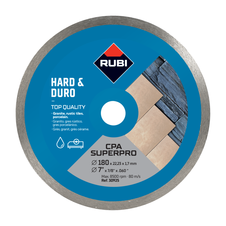 Rubi CPA Superpro Diamond Blade For Glass and Hard Materials (Choice of Size)