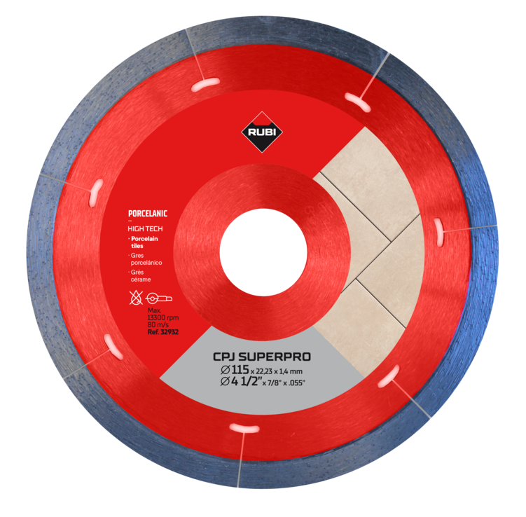 Rubi CPJ SUPERPRO J-Slot Diamond Blade For Angle Grinders (Choice of Size)