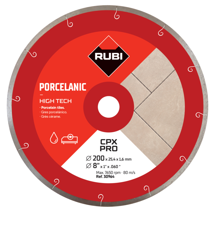 Rubi J-Slot CPX Blade For Cutting Porcelain (Choice of Size)