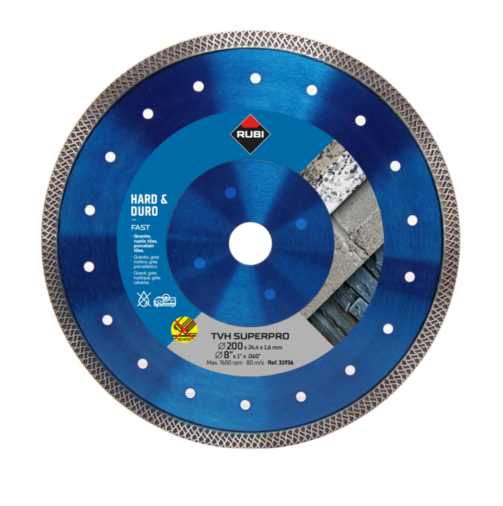 Rubi TVH Turbo Viper Superpro Diamond Blade (Choice of Size)