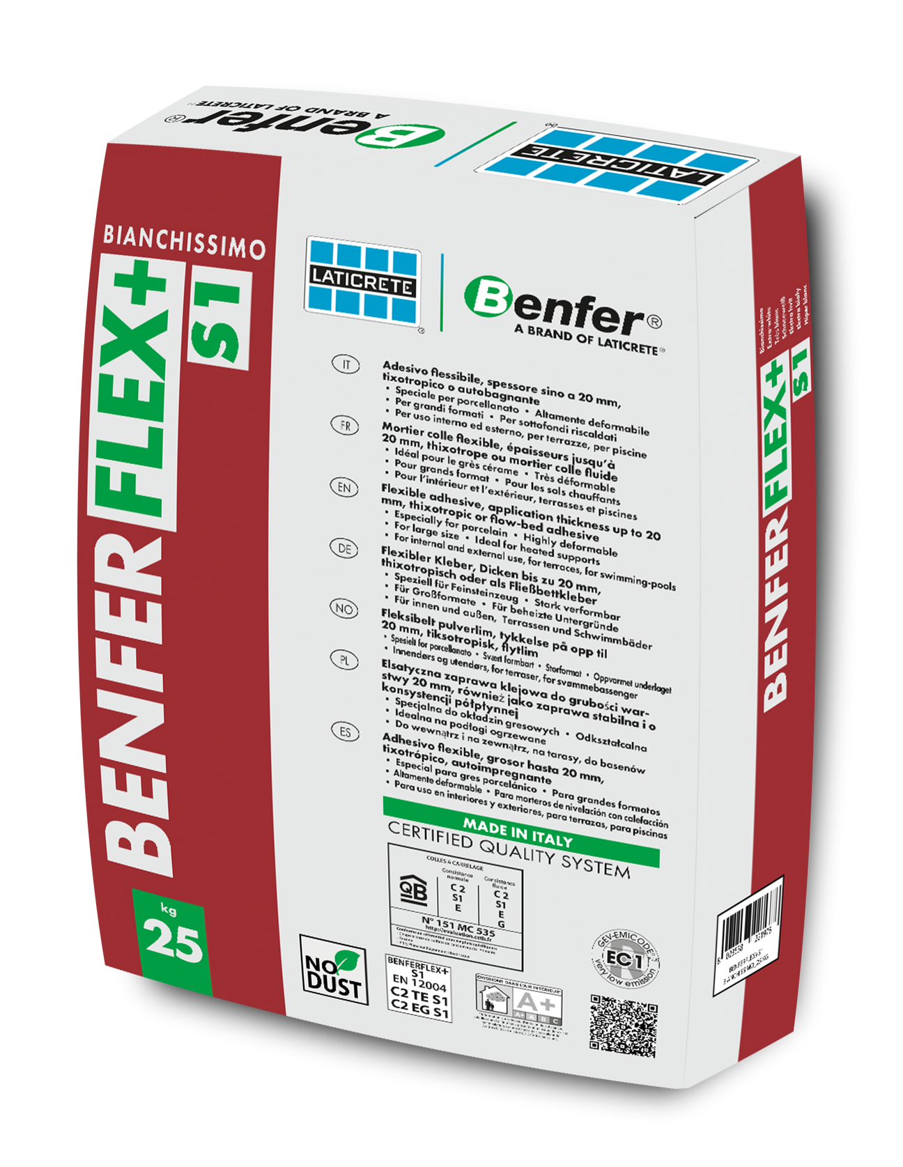 BenferFlex Standard Setting Brilliant White Tile Adhesive (Choice of Quantities)