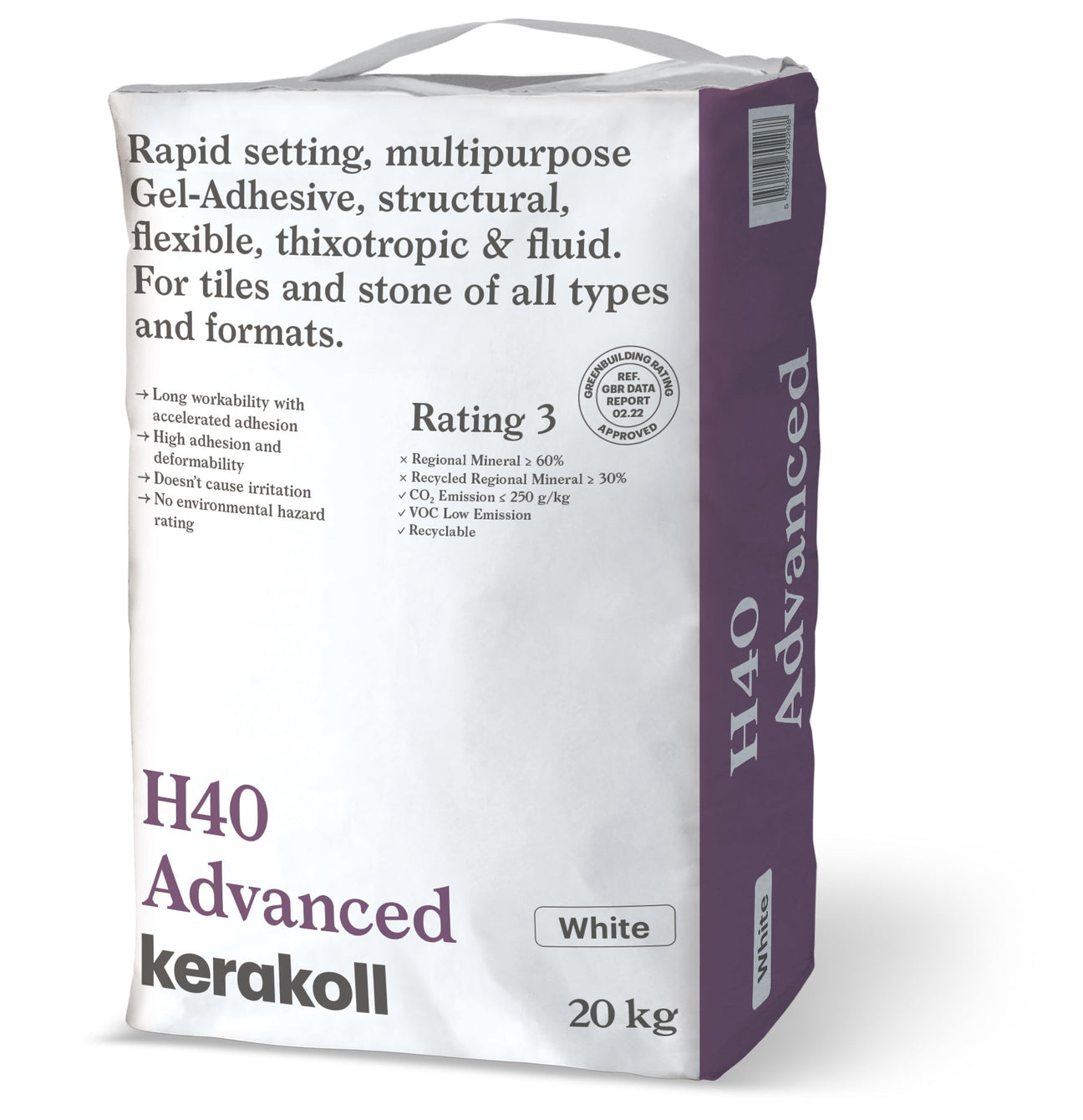 Kerakoll H40 S1 Advanced Rapid Setting WHITE Tile Adhesive (Choice of Quantities)