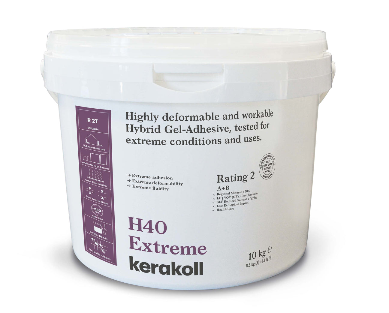 Kerakoll H40 Extreme Flexibility Two Part Rapid Setting Tile Adhesive 10kg (Choice of Quantities)