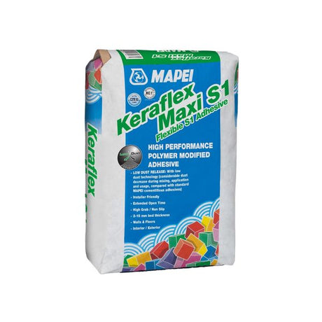 Mapei Keraflex Maxi S1 Flexible Low Dust Tile Adhesive GREY (Choice of Quantities)
