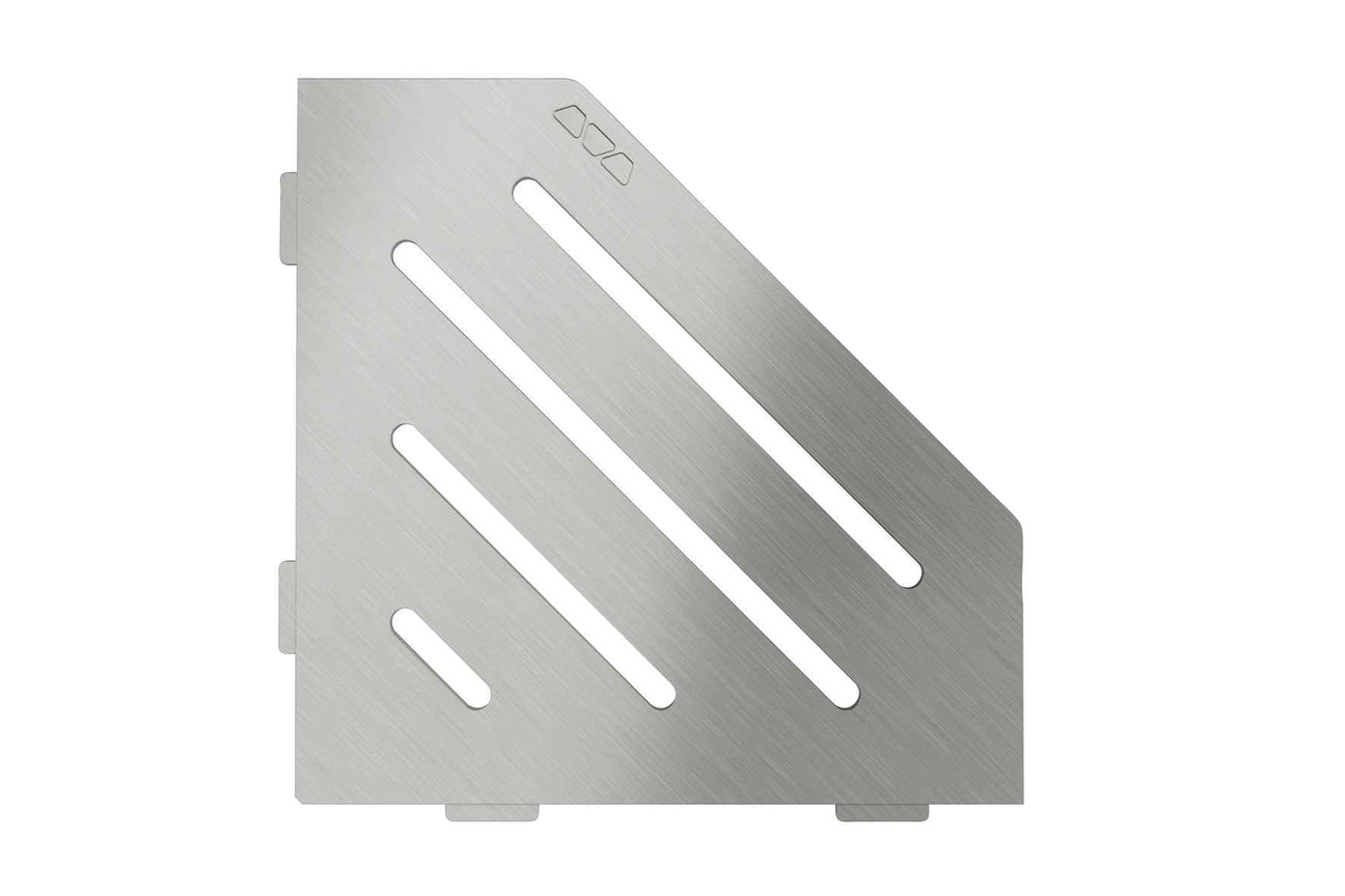 Schluter SHELF-E-S2 Brushed Stainless Steel Tile In Shelf (V2A) Choice of Design