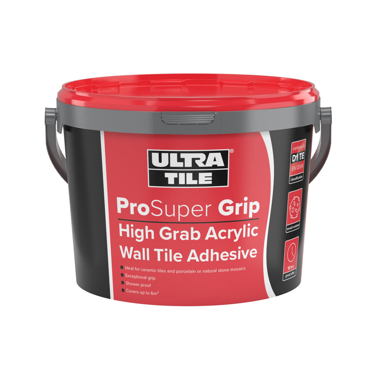 Ultra Tile Fix ProSuper Grip Ready Mixed Acrylic Wall Tile Adhesive 15kg (Choice of Quantities)