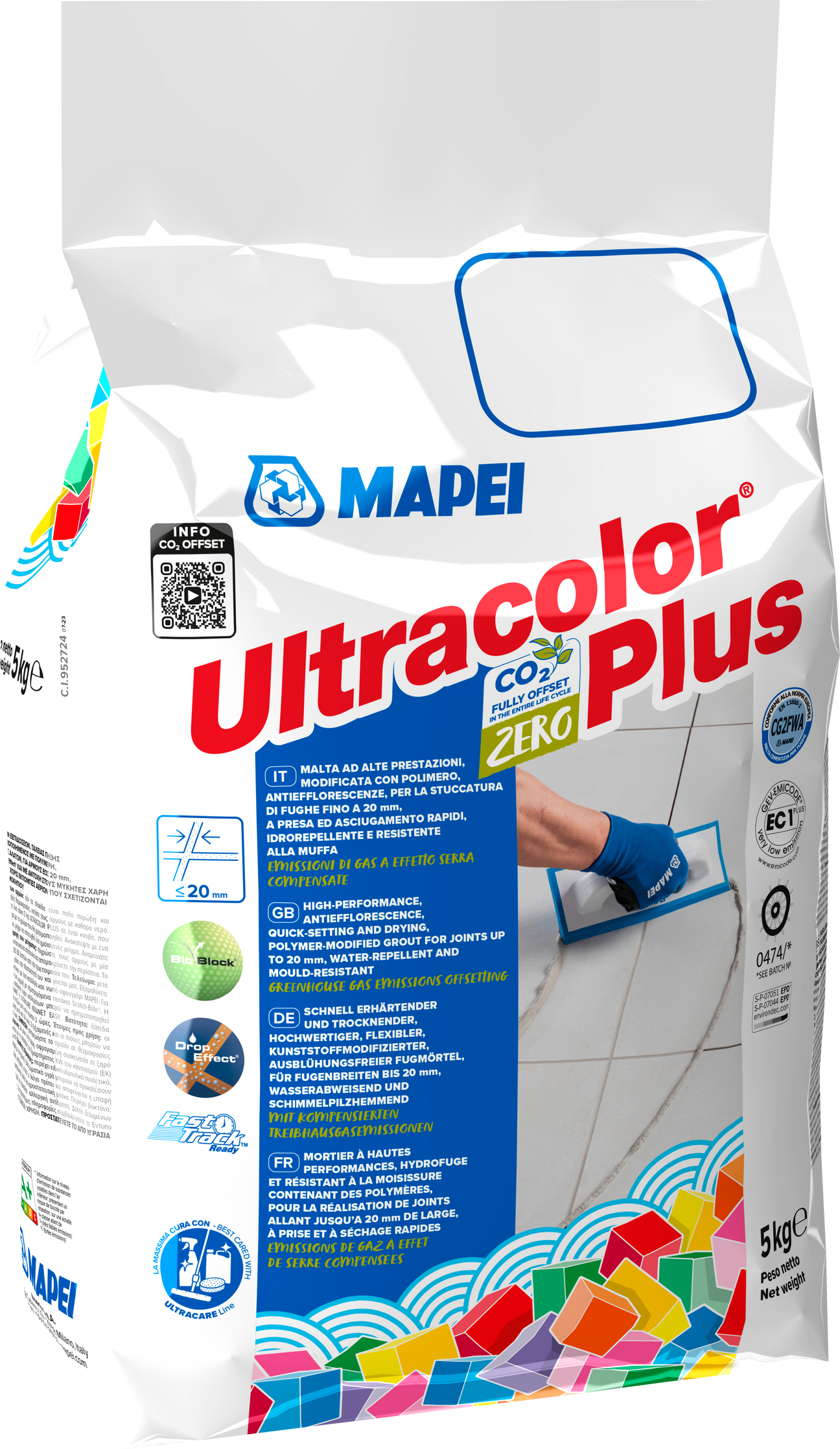 Mapei Ultracolor Plus Fast Setting Water-Repellent Flexible Grout 5kg