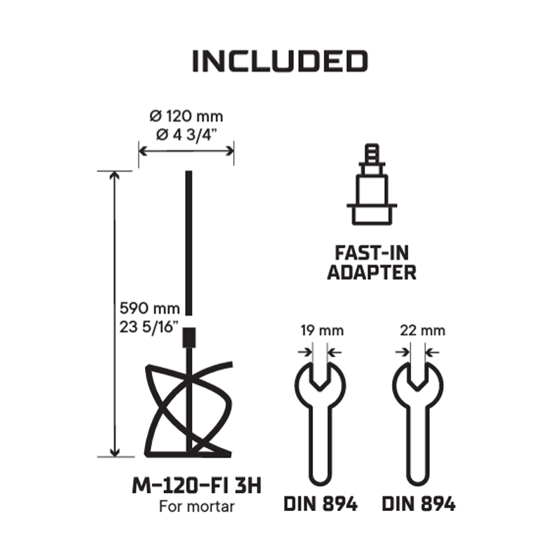Rubi RUBIMIX E-10 ENERGY CAS Battery Powered Electric Mixer 26571