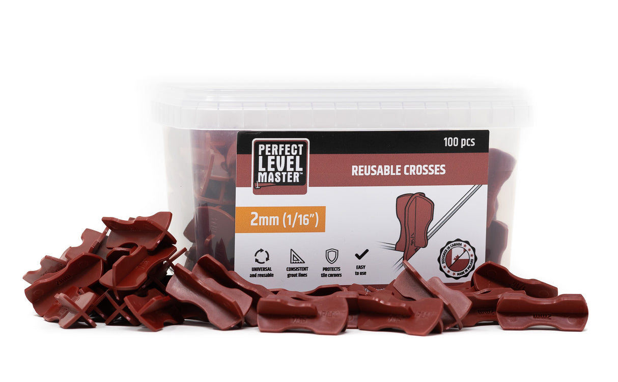 Perfect Level Master T-LOCK Tile Spacers Crosses. (Choice of Size).