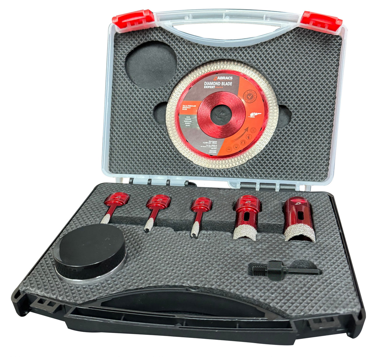 Abracs 8 piece M14 Diamond Tile Drill & Blade Set. TDM14SET8