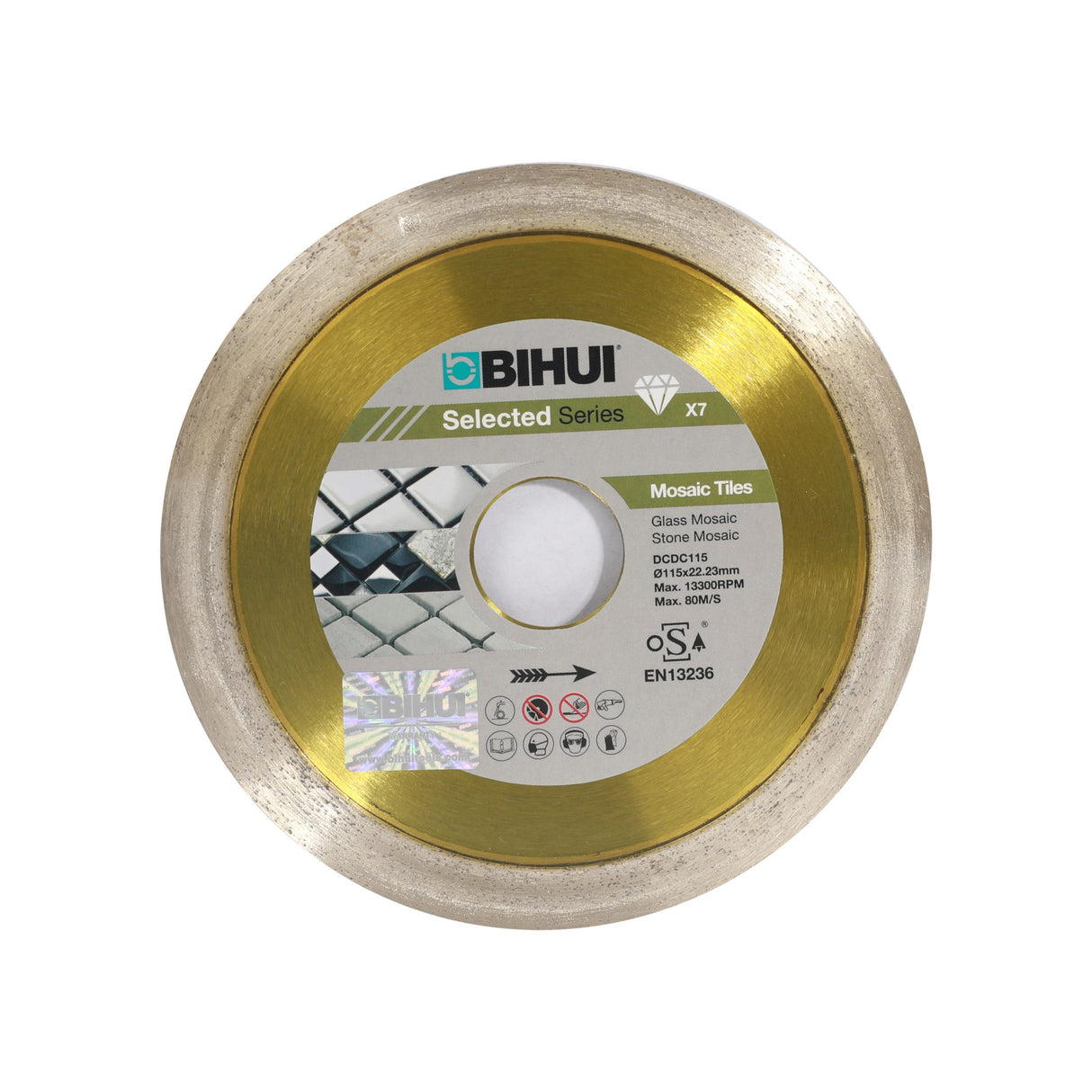 BIHUI B-Mosaic Diamond Cutting Blade Wet Cutting Only BU-DCDC115