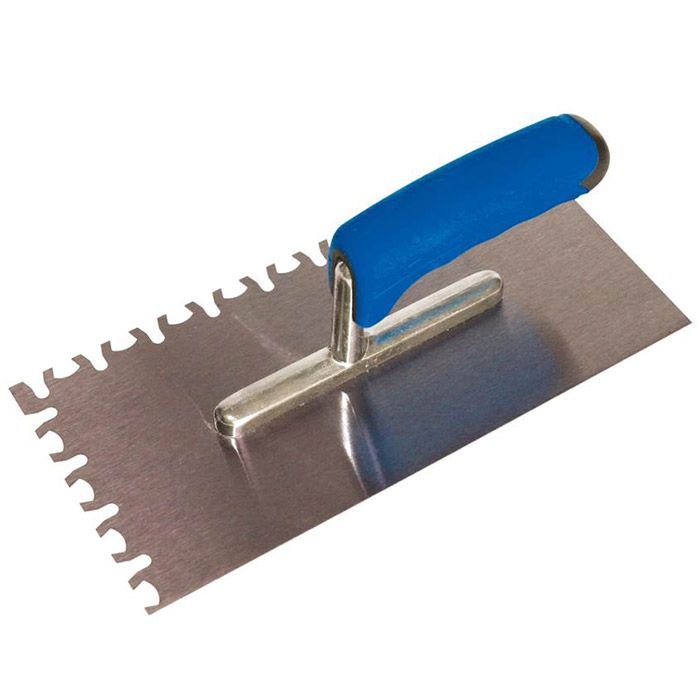 Genesis Square Notched Tiling Trowels, With Soft Grip. (Choice of Notch Size)