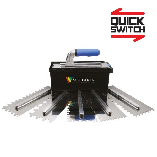 Genesis Tiling Trowel Set Quickswitch Stainless Steel. (965SET)