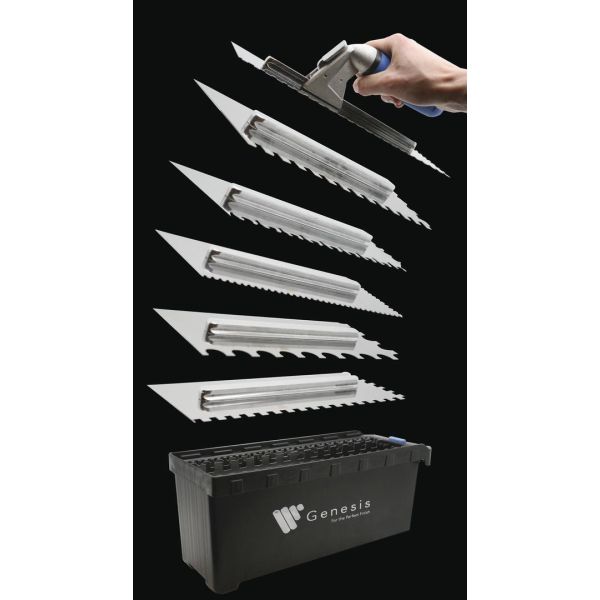 Genesis Tiling Trowel Set Quickswitch Stainless Steel. (965SET)