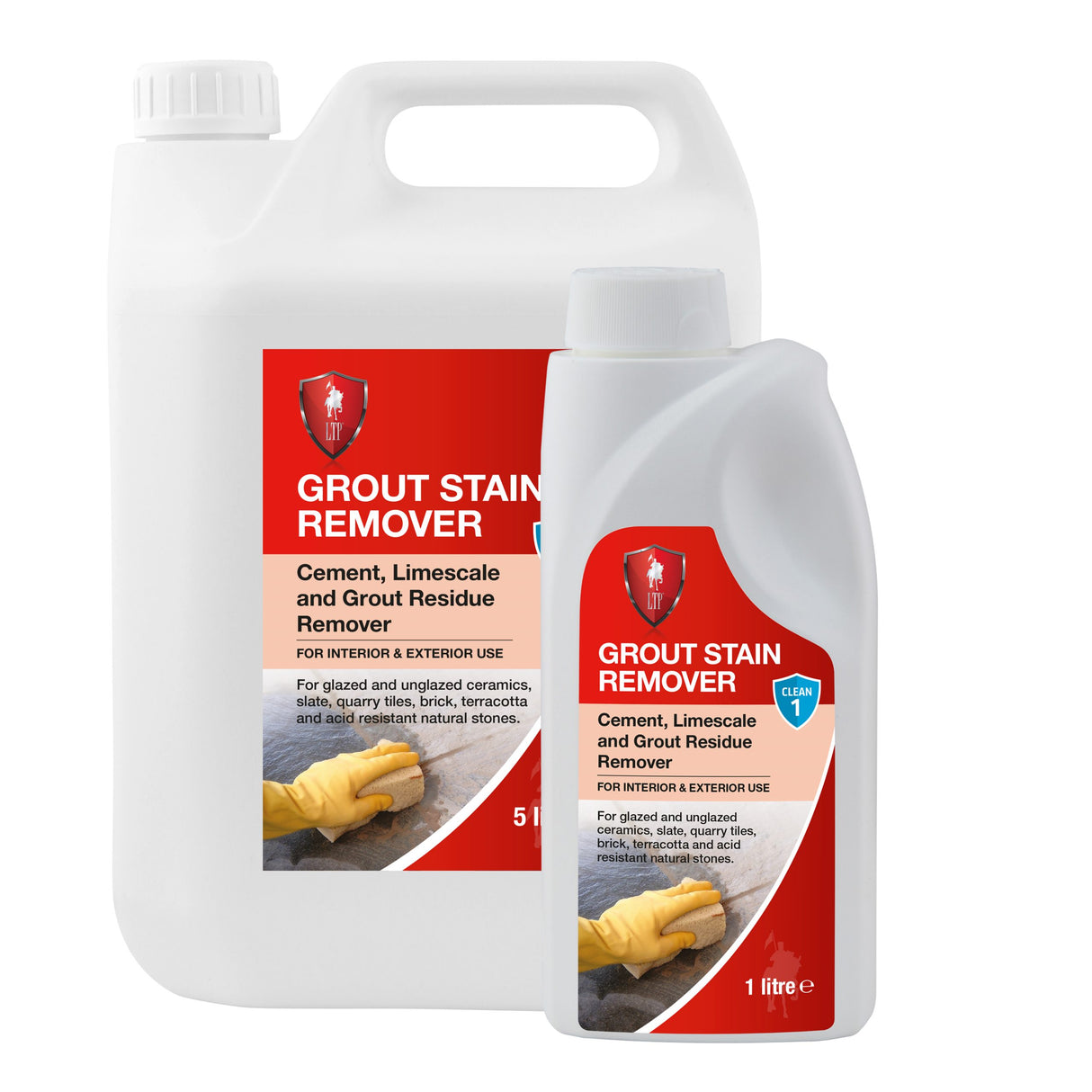 LTP Cement. Grout Stain & Limesacale Remover & Intensive Cleaner. (Choice of Size).