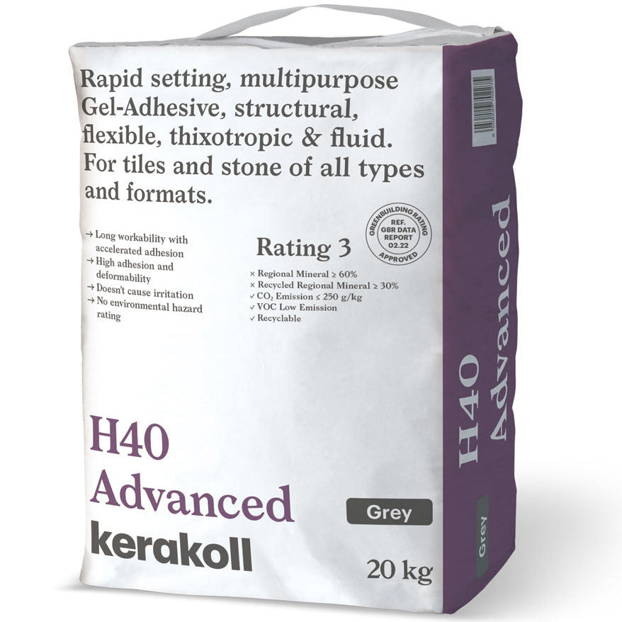 Kerakoll H40 Advanced Adhesive Rapid Set S1 Tile Adhesive GREY 20kg