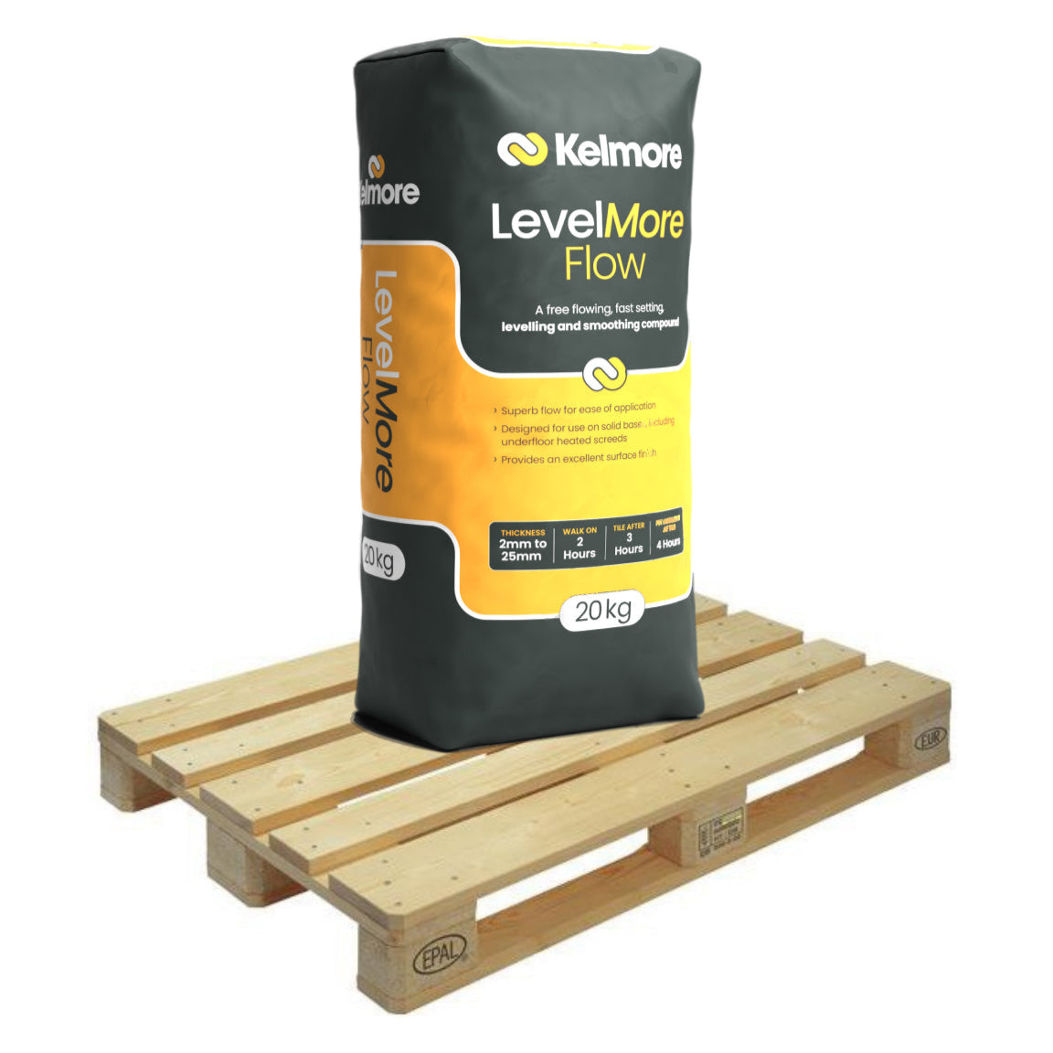 Kelmore LevelMore Flow Levelling Compound (25 Bag Pallet Tail Lift)