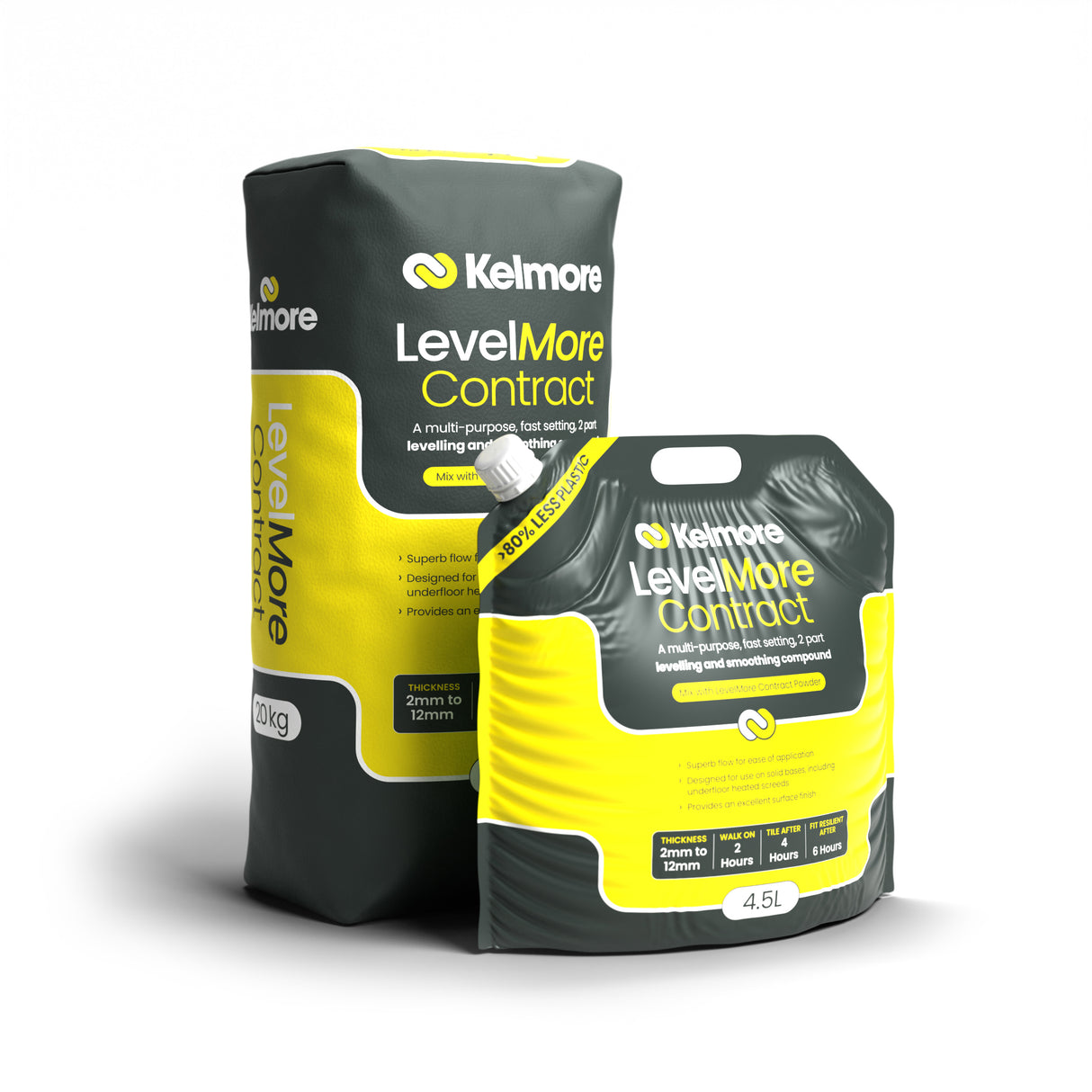 Kelmore LevelMore Contract 2 Part Levelling & Smoothing Compound. (Choice of Quantity)