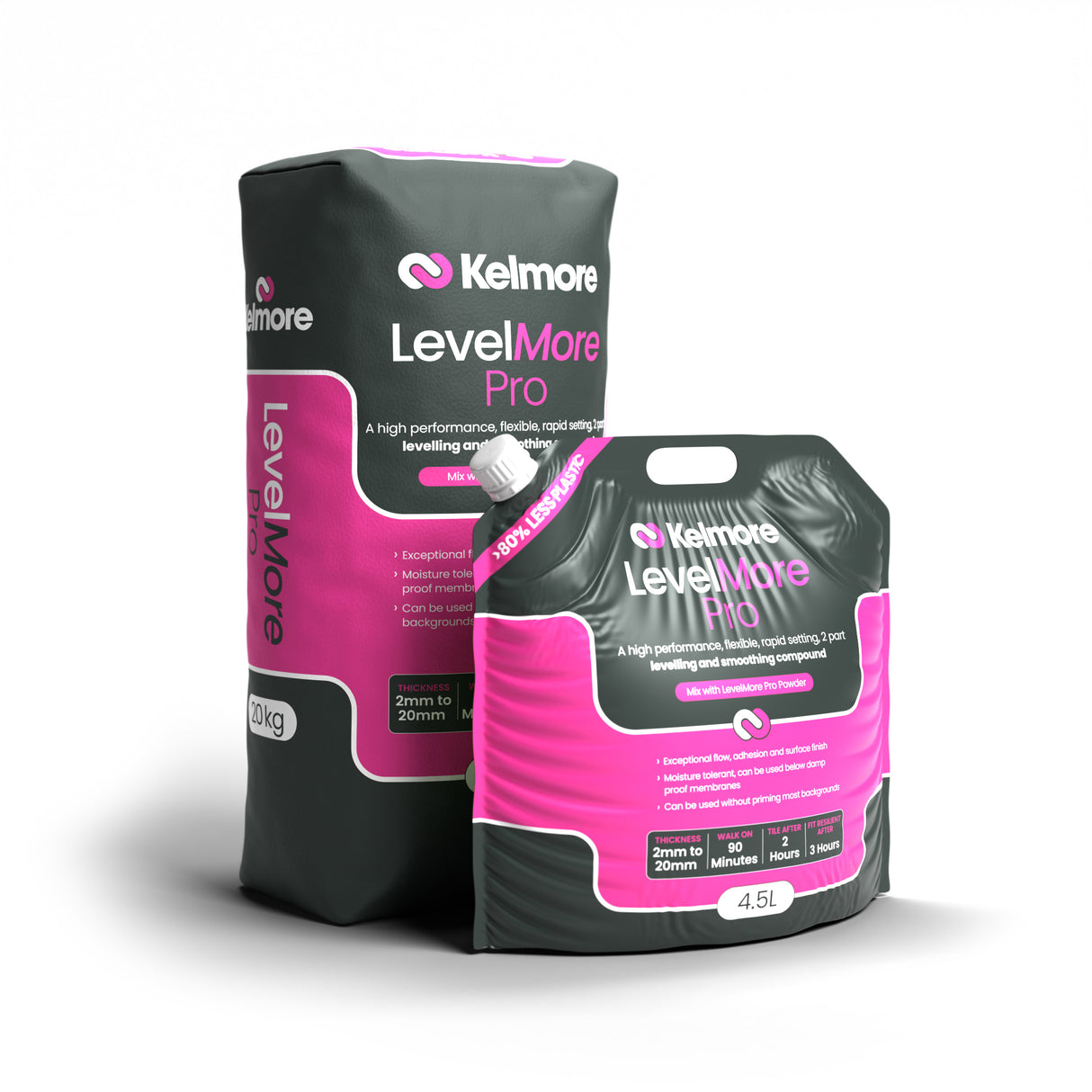 Kelmore LevelMore Pro 2 Part Levelling & Smoothing Compound.