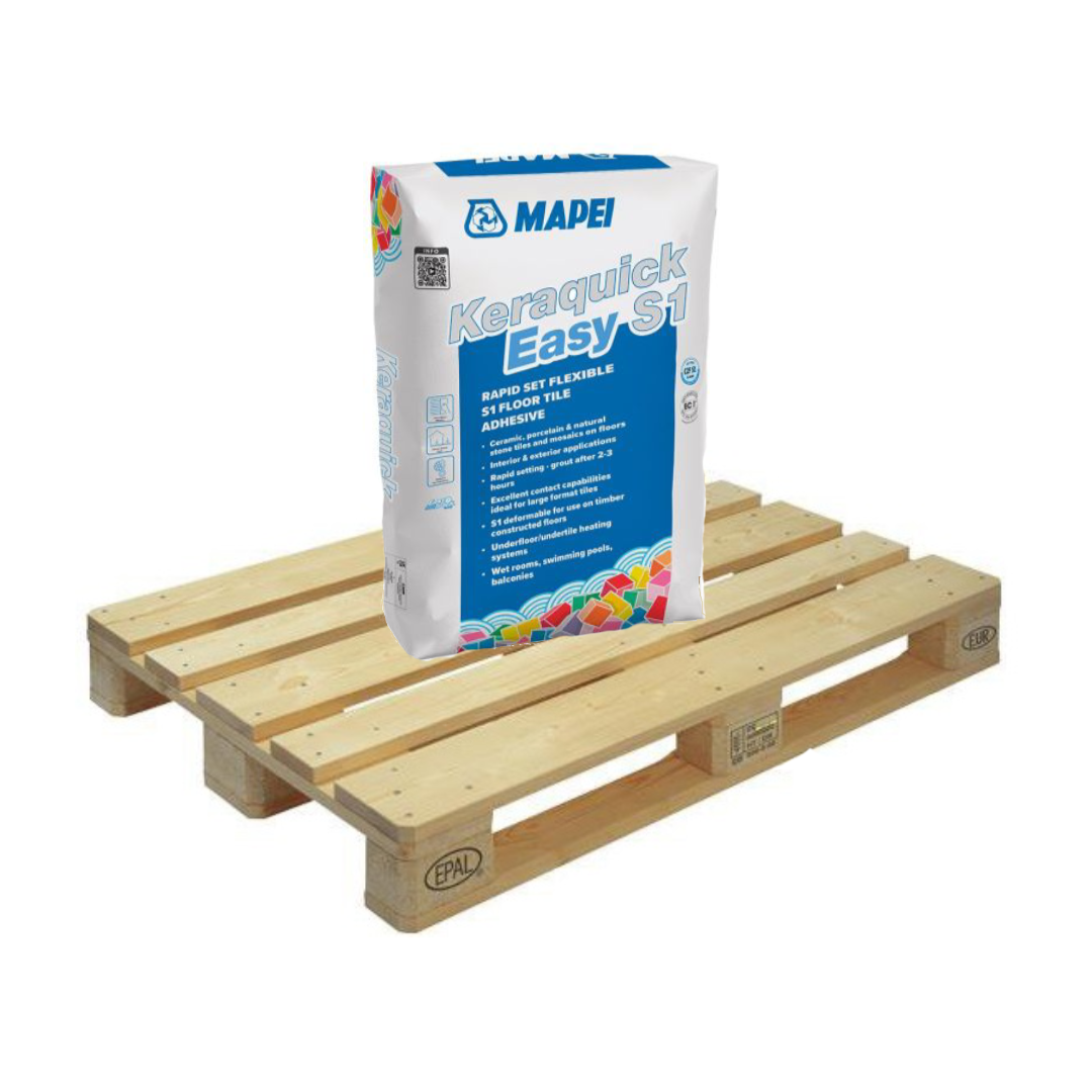 Mapei Keraquick Easy S1 Rapid Set Tile Adhesive GREY (12 Bag Pallet Tail Lift)