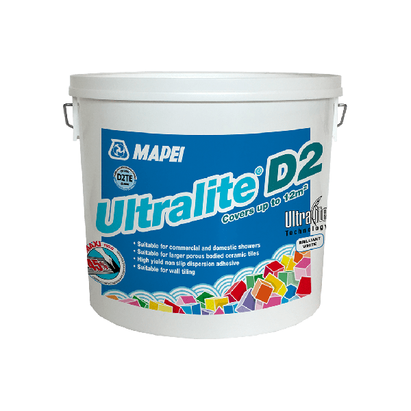 Mapei Ultralite D2 Ready Mixed Shower Wall Tile Adhesive 12.5kg 1201912
