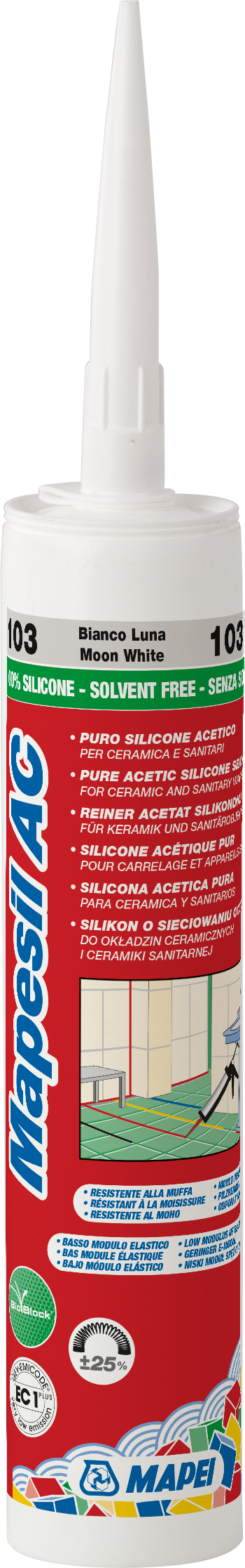 Mapei Mapesil AC Pure Mould Resistant Silicone Sealant (Choice Of Colour)