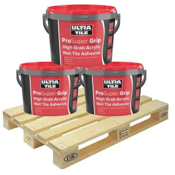 Ultra ProSuper Grip Ready Mixed Acrylic Wall Tile Adhesive 15kg (25 Tub Tail Lift)