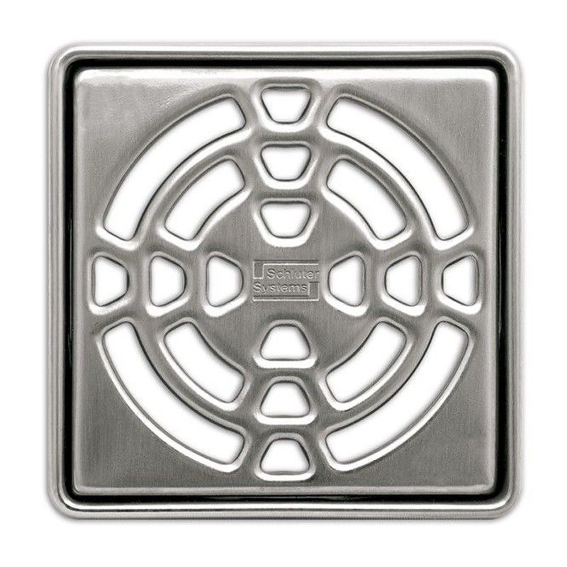 Schluter KERDI Grate and Frame Set 100mm x 100mm CLASSIC DESIGN Stainless Steel (V2A) KD R10 ED1 (Choice of Finish)