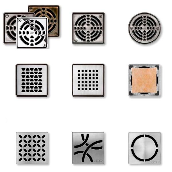 Schluter KERDI Grate and Frame Set 100mm x 100mm TILEABLE DESIGN Brushed Stainless Steel (V2A) KD R10 ED4 (Choice of Finish)