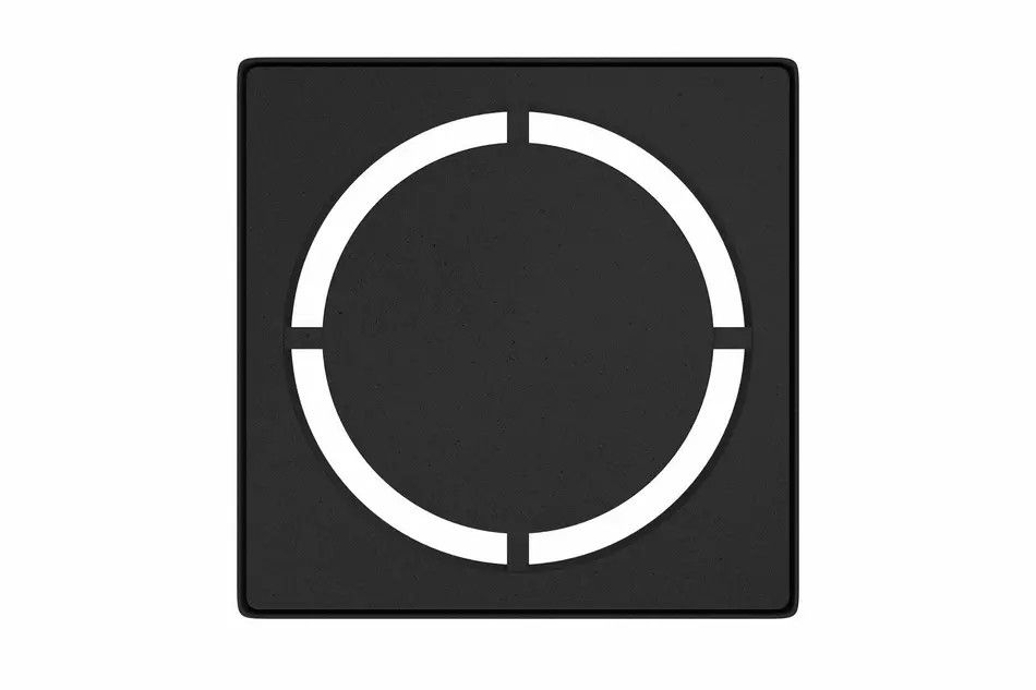 Schluter KERDI Grate and Frame Set 100mm x 100mm PURE DESIGN Matt Graphite Black Stainless Steel (V2A) KD R10 MGS D7