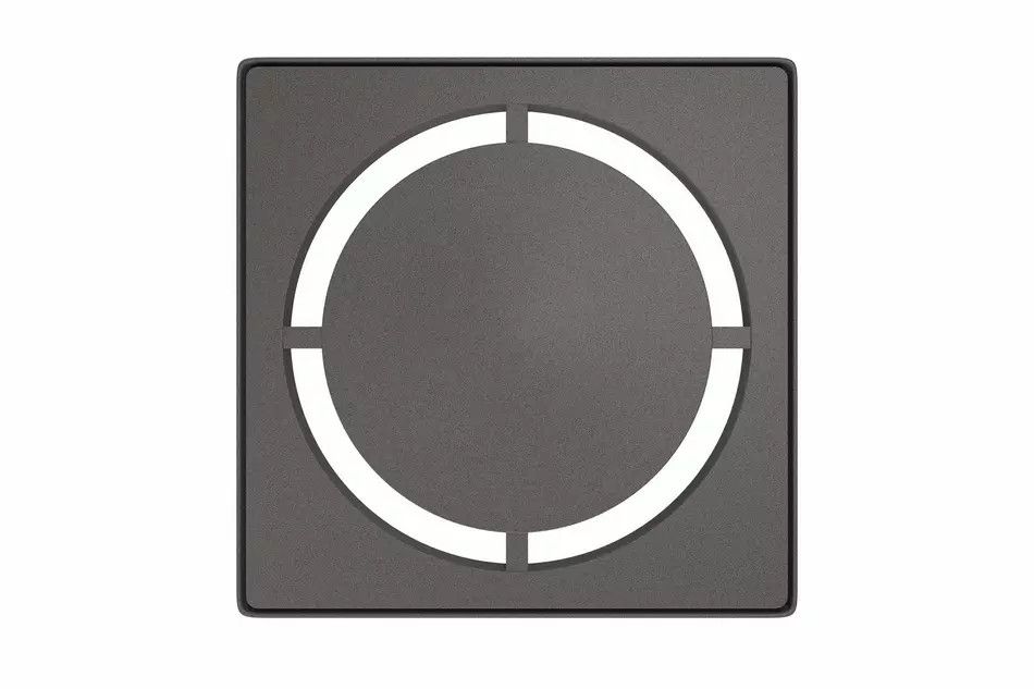 Schluter KERDI Grate and Frame Set 100mm x 100mm PURE DESIGN Textured Natural Dark Anthracite Stainless Steel (V2A) KD R10 TSDA D7