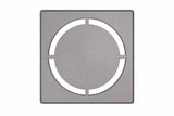 Schluter KERDI Grate and Frame Set 100mm x 100mm PURE DESIGN Textured Natural Stone Grey Stainless Steel (V2A) KD R10 TSSG D7