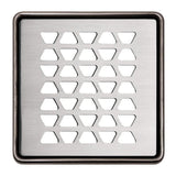 Schluter KERDI Grate and Frame Set 100mm x 100mm TRAPEZOID DESIGN Brushed Stainless Steel (V2A) KD R10 EB D2