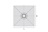 Schluter KERDI-SHOWER-T Two-Part Sloped Tray For Centre Drainage (Choice Of Size)