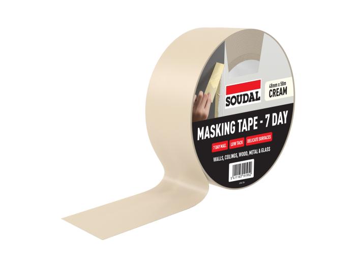 Soudal 7-Day Masking Tape 50m x 48mm (Single Roll) 167065