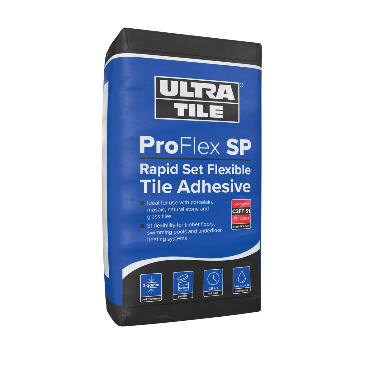 Ultra Tile Fix ProFlex SP Rapid Set Flexible S1 Tile Adhesive GREY 20kg PROFLEX SP 20G