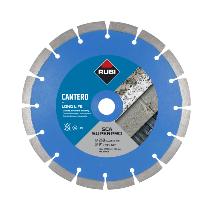 Rubi SCA Superpro Stonemason Diamond Cutting Blade 230mm 30904